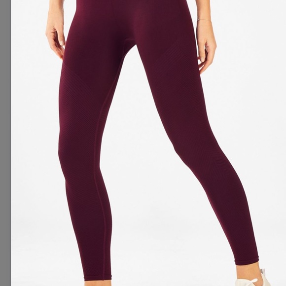 Fabletics Pants - Fabletics Mid-Rise Seamless Ribbed Leggings.